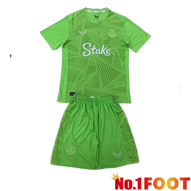 Everton Kids Goalkeeper Soccer Jersey Green 2024/2025