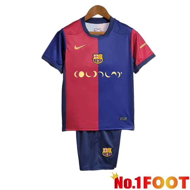 Barcelona Kids x coldplay Home Soccer Jersey 2024/2025