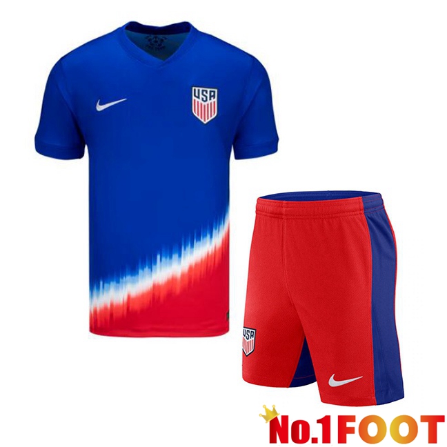 USA Kids Away Soccer Jersey Blue 2024/2025