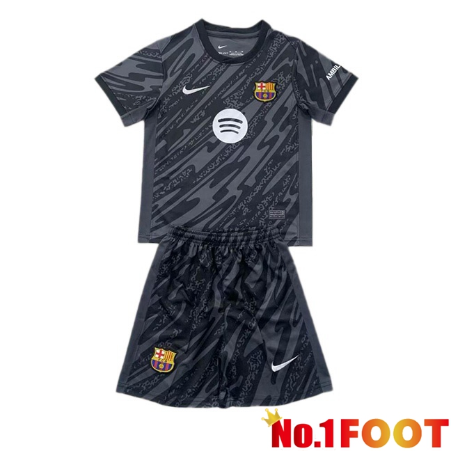 FC Barcelona Kids Goalkeeper Soccer Jersey Black 2024/2025