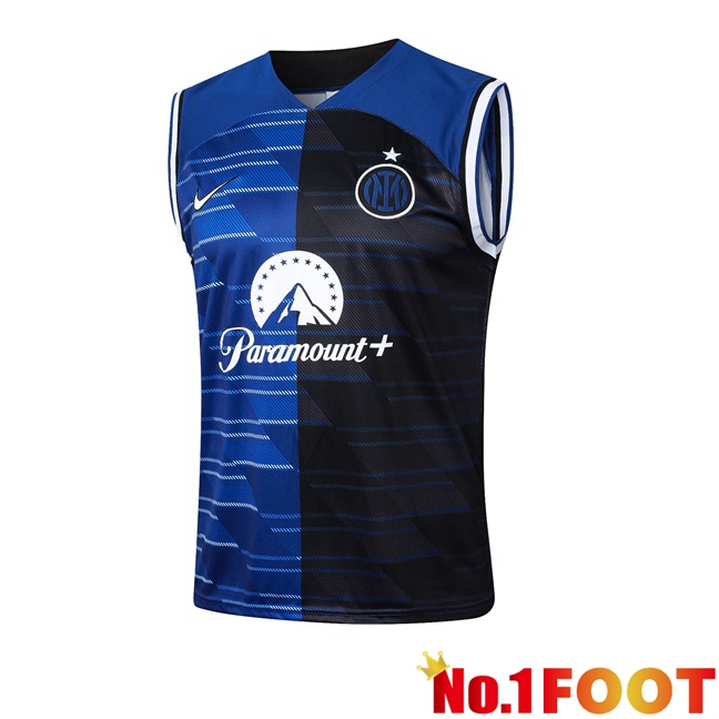 Inter Milan Gilet Soccer Blue Black 2024/2025