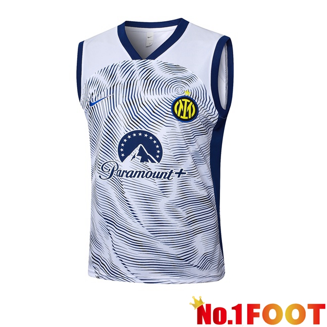 Inter Milan Gilet Soccer White 2024/2025