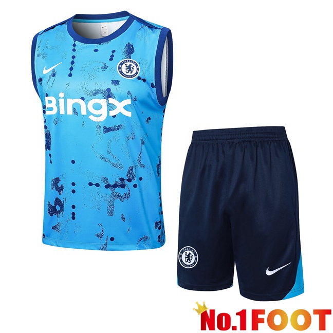 FC Chelsea Gilet Soccer + Shorts Blue 2024/2025