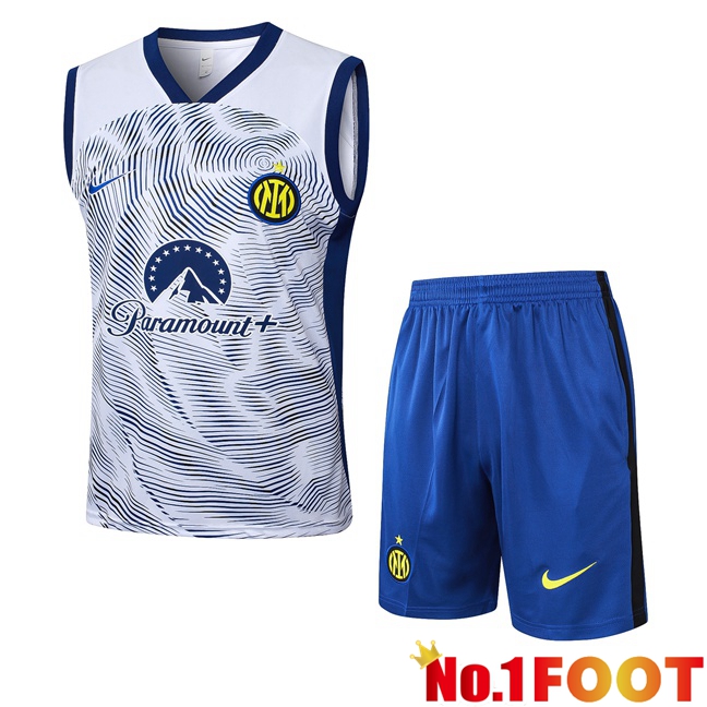 Inter Milan Gilet Soccer + Shorts White 2024/2025