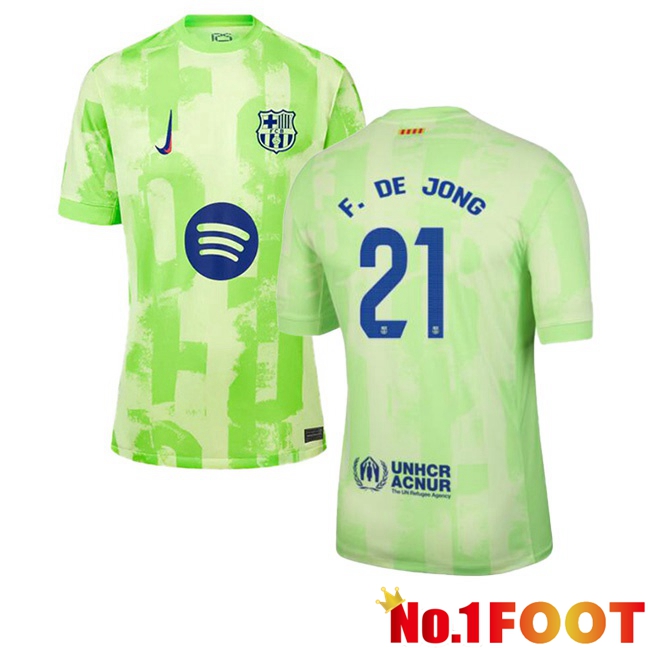 FC Barcelona (F. DE JONG 21) Third Soccer Jersey Green 2024/2025