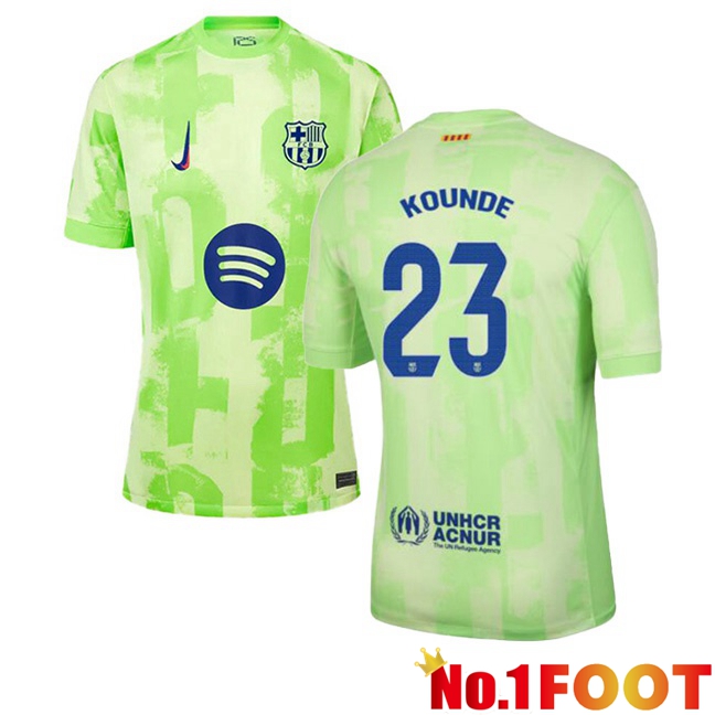 FC Barcelona (KOUNDE 23) Third Soccer Jersey Green 2024/2025