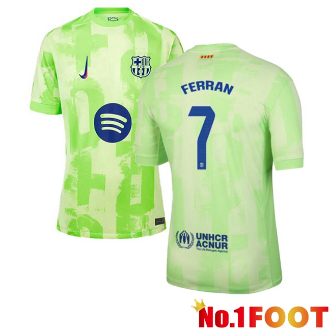 FC Barcelona (FERRAN 7) Third Soccer Jersey Green 2024/2025