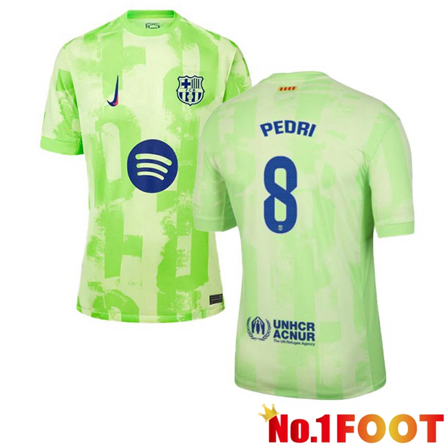 FC Barcelona (PEDRI 8) Third Soccer Jersey Green 2024/2025