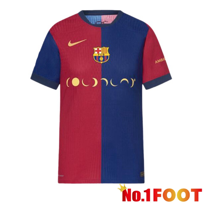 FC Barcelona Home Soccer Jersey COLDPLAY Blue Red 2024/2025