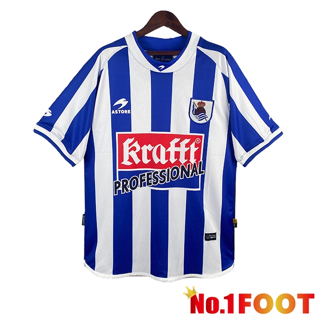 Real Sociedad Retro Home Soccer Jersey 2002/2003