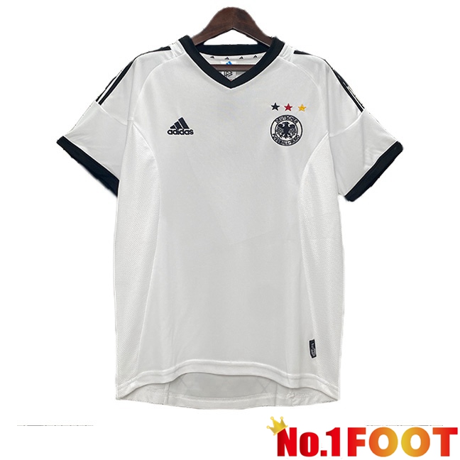 Germany Retro Home Soccer Jersey White 2002-2003