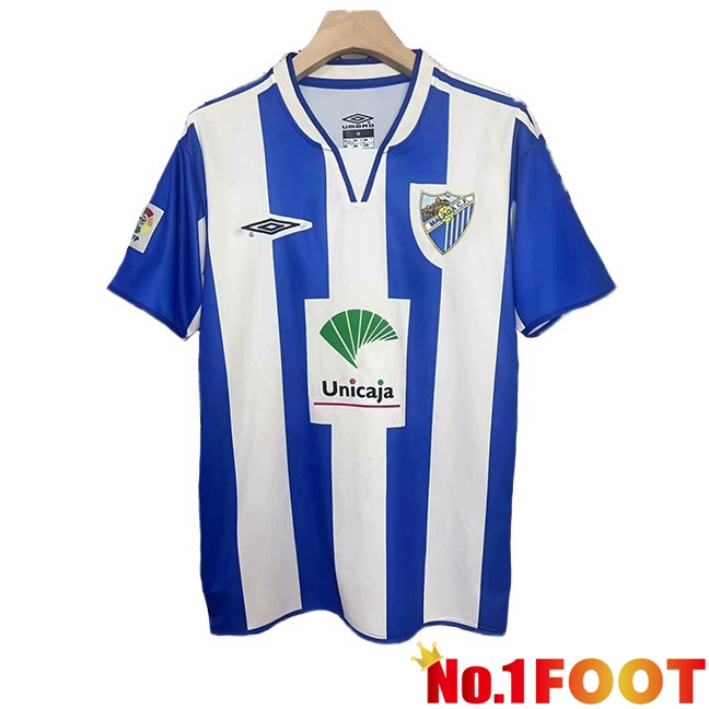 Malaga Retro Home Soccer Jersey Blue White 2005-2006