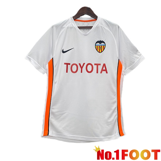 Valencia CF Retro Home Soccer Jersey White 2006-2007