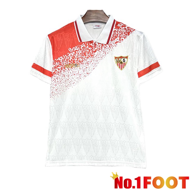 Sevilla FC Retro Home Soccer Jersey White 1993-1994