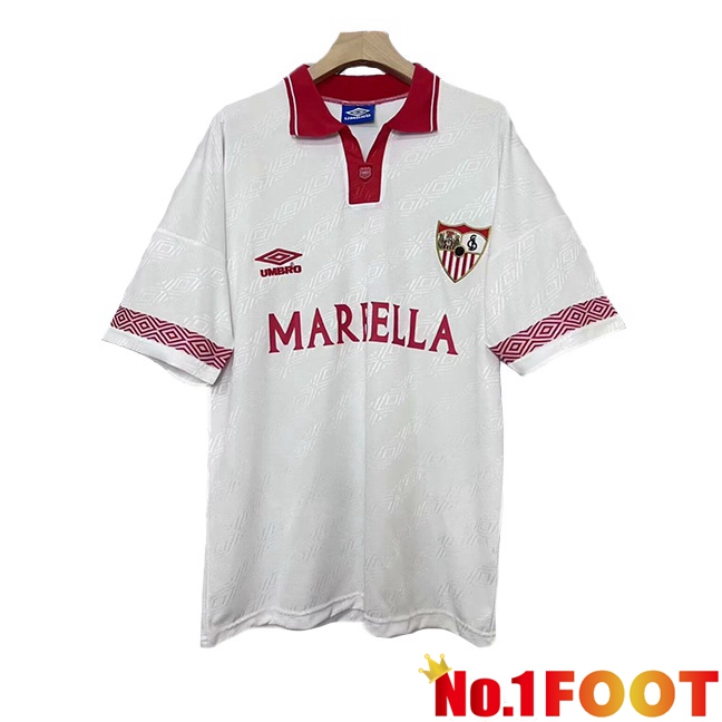 Sevilla FC Retro Home Soccer Jersey White 1994-1996