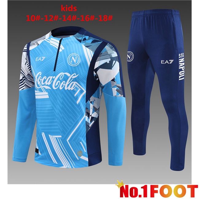 SSC Napoli Kids kit Training Tracksuit Blue 2024/2025 - Click Image to Close