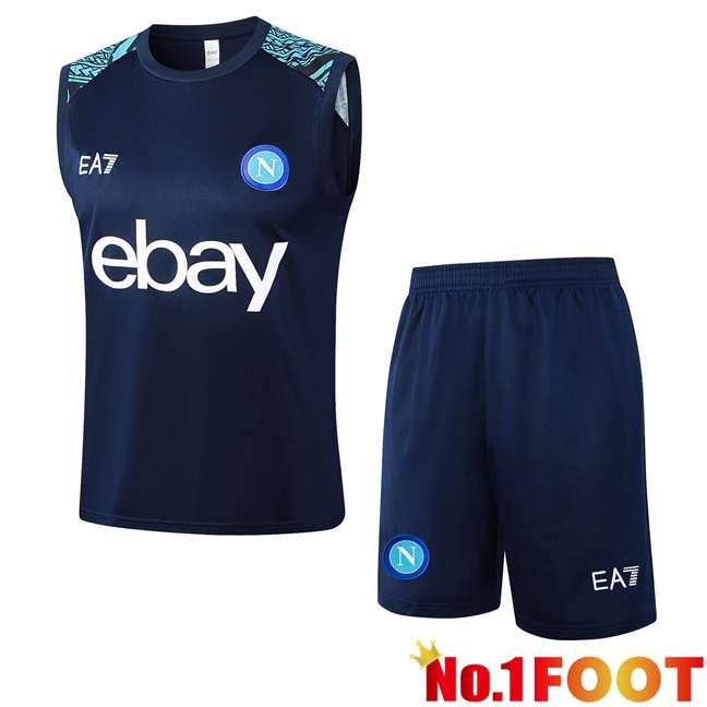 SSC Napoli Gilet Soccer + Shorts Blue Royal 2024/2025