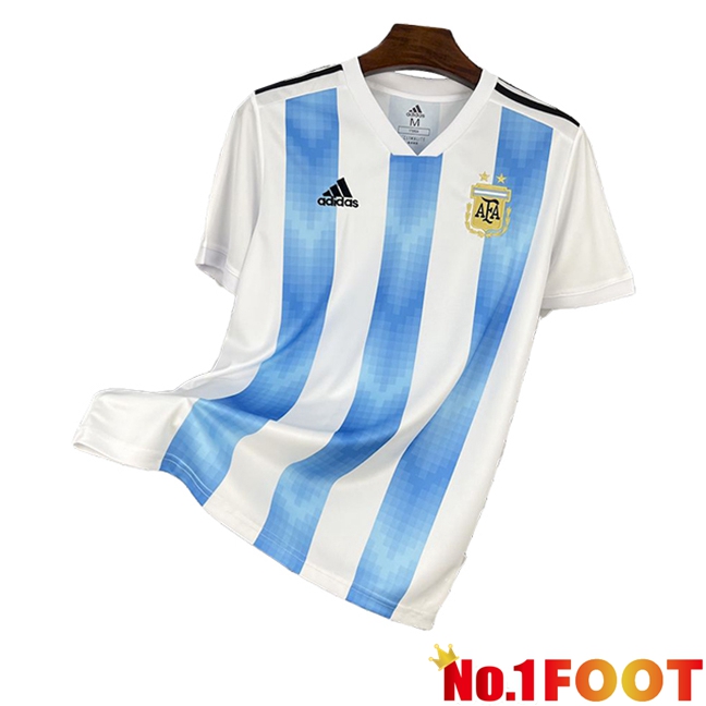 Argentina Retro Home Football Jersey 2018