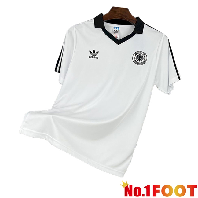 Germany Retro Home Football Jersey 1980