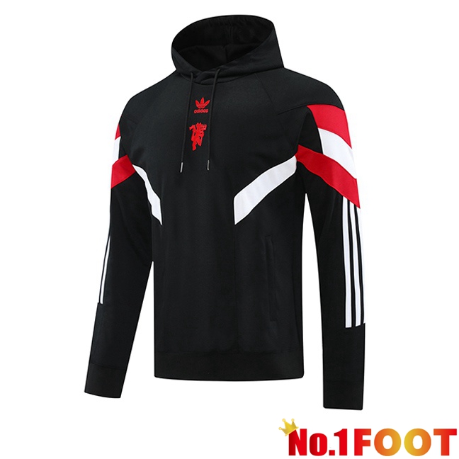 Manchester United Training Sweatshirt Hoodie Black 2024/2025