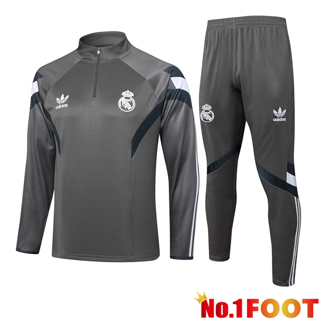 Real Madrid kit Training Tracksuit Grey 2024/2025