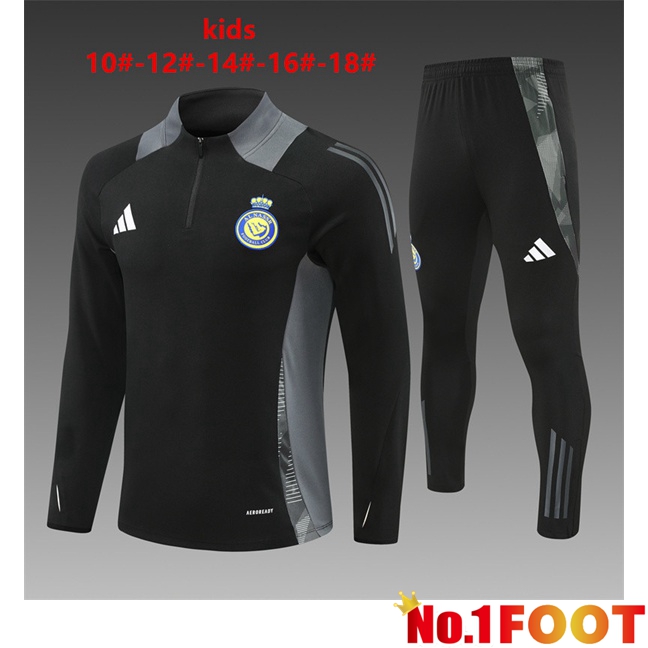 Al-Nassr FC Kids kit Training Tracksuit Black 2024/2025