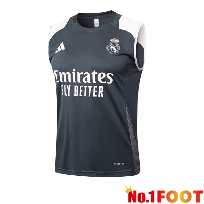 Real Madrid Gilet Football Grey 2024/2025