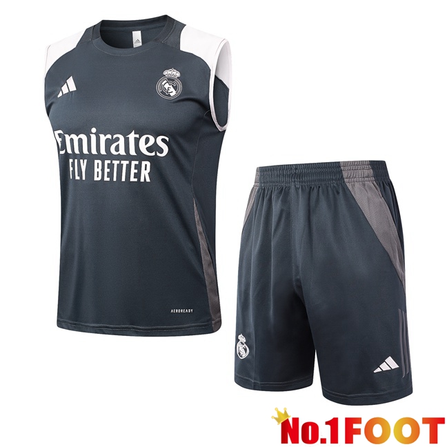 Real Madrid Gilet Football + Shorts Grey 2024/2025