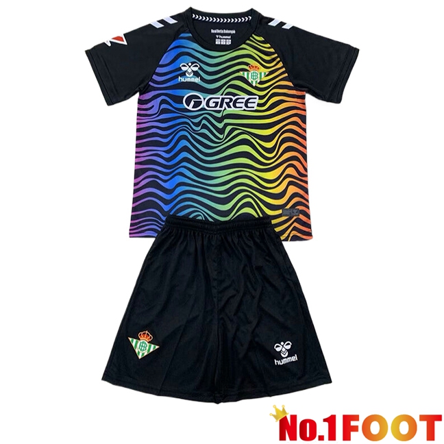 Real Betis Kids Goalkeeper Football Jersey Black 2024/2025