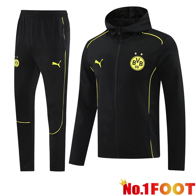 Dortmund BVB Training Tracksuit - Windbreaker Black 2024/2025