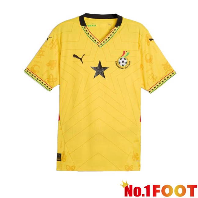 Ghana Away Football Jersey Yellow 2024/2025