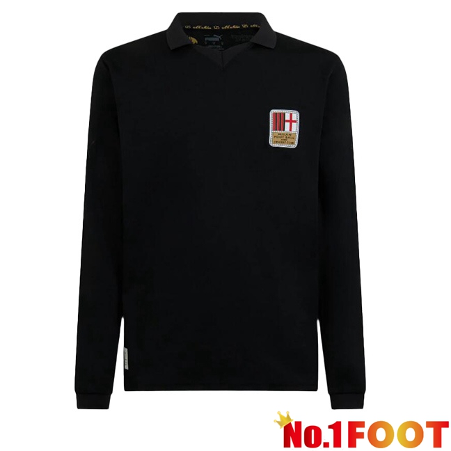 AC Milan Football Jersey 125th Anniversary Edition Goalkeeper Football Jersey Long sleeve Black 2024/2025 - Click Image to Close