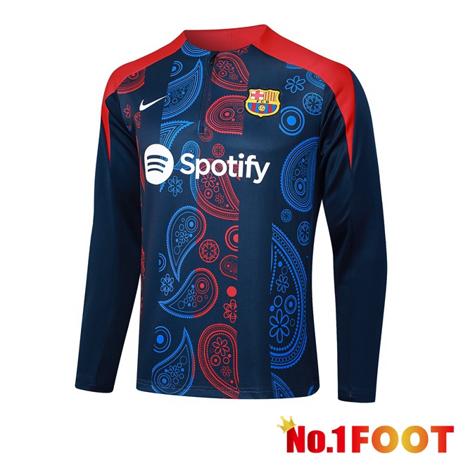 FC Barcelona Training Sweatshirt Blue Royal Red 2024/2025