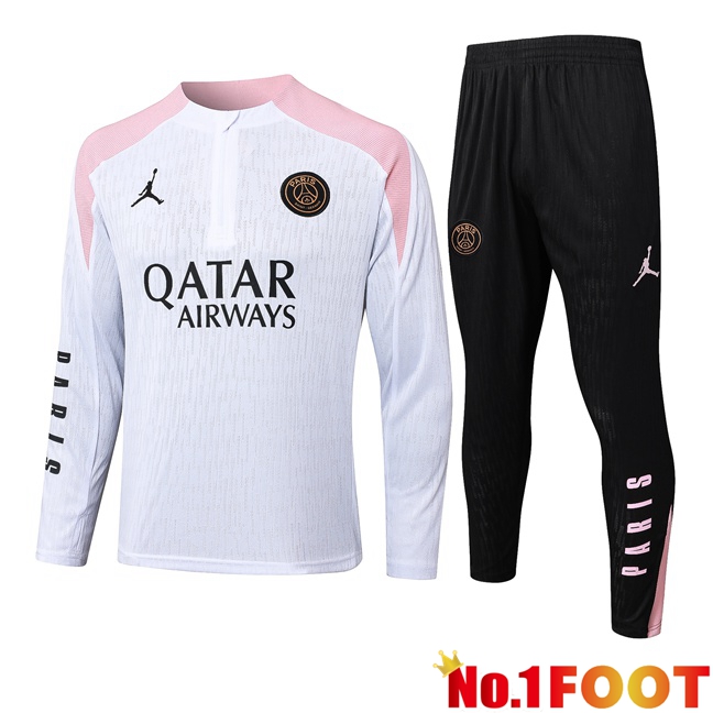 JORDAN Paris PSG kit Training Tracksuit White 2024/2025