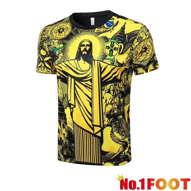 Brazil Training T Shirt Yellow 2024/2025