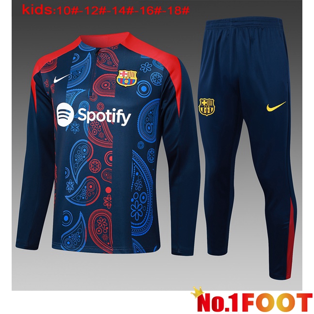 FC Barcelona Kids kit Training Tracksuit Red Blue Royal 2024/2025