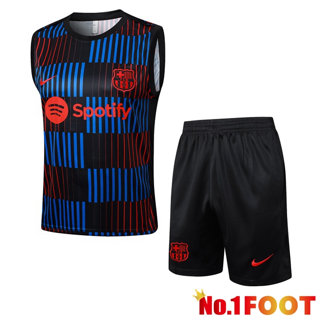 FC Barcelona Gilet Football + Shorts Blue Red Black 2024/2025