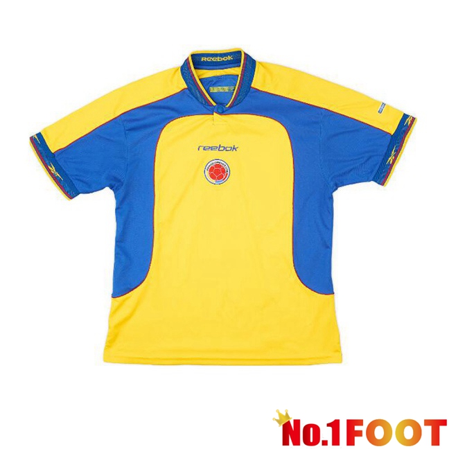 Colombia Retro Home Football Jersey Yellow 2001-2002