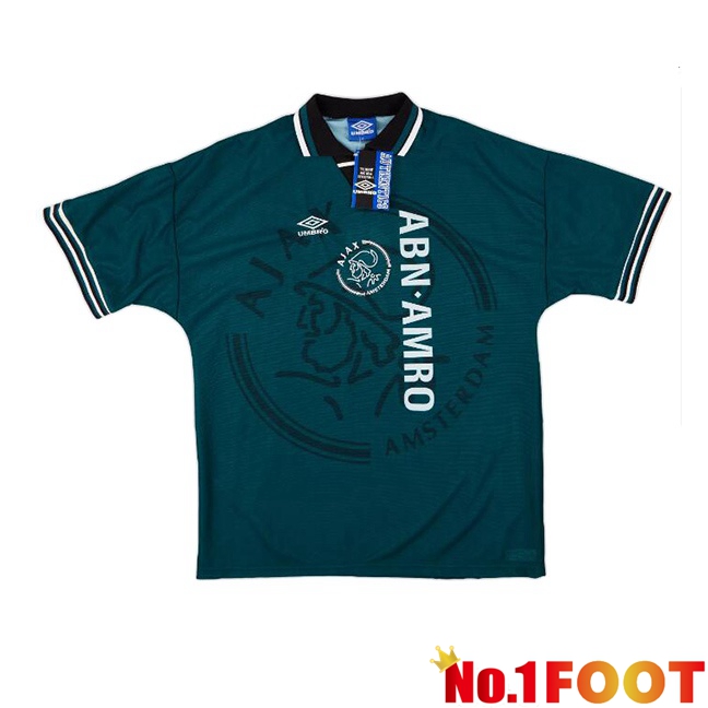 AFC Ajax Retro Away Football Jersey Green 1995-1996