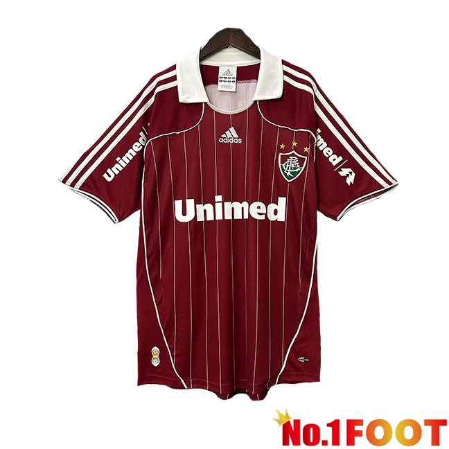 Fluminense Retro Third Football Jersey Red 2007-2008