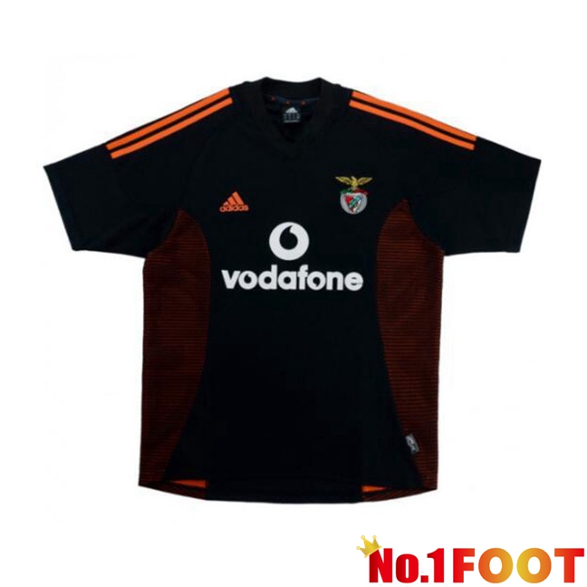 S.L Benfica Retro Away Football Jersey Black 2002-2003