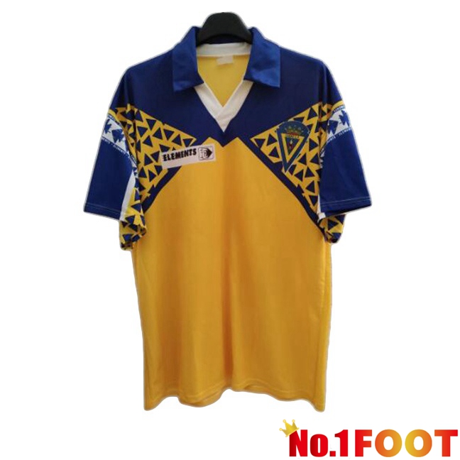 Cadiz CF Retro Away Football Jersey Yellow 1991-1992