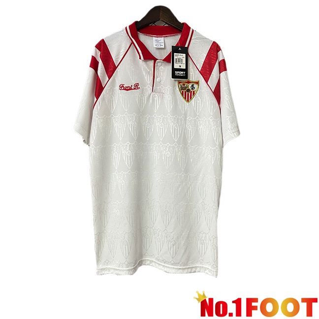 Sevilla FC Retro Home Football Jersey White 1992-1993