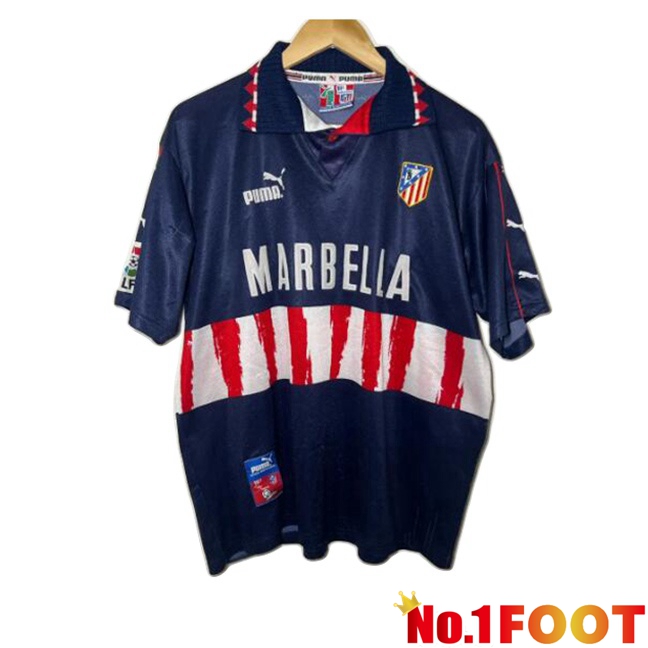 Atletico Madrid Retro Away Football Jersey Blue 1997-1998