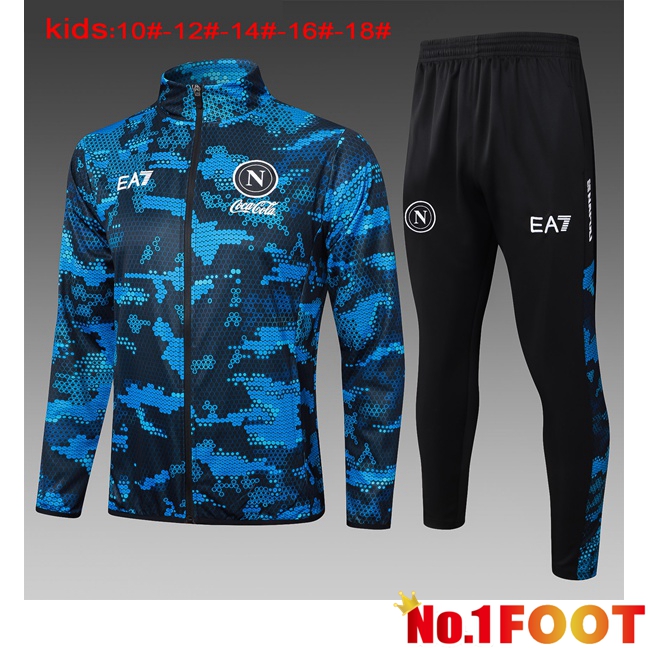 SSC Napoli Kids kit Training Jacket Suit Blue Royal 2024/2025 - Click Image to Close