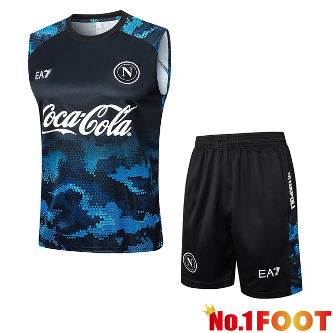 SSC Napoli Gilet Football + Shorts Blue Black 2024/2025