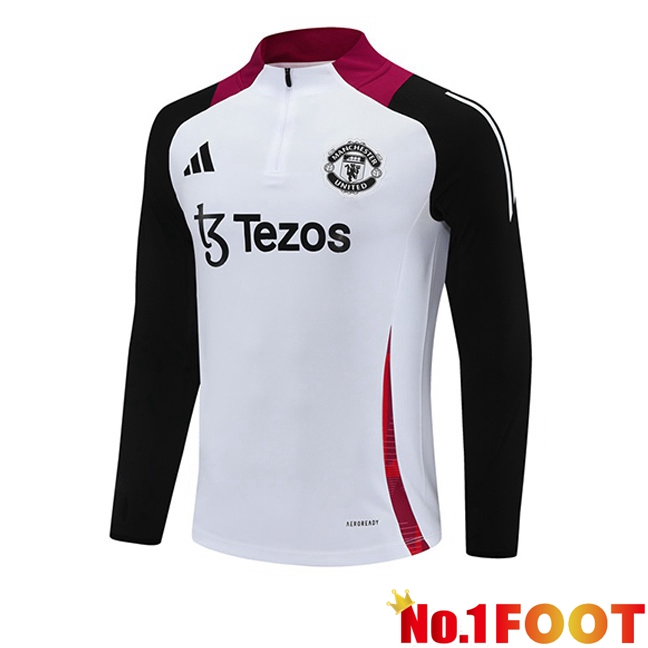 Manchester United Training Sweatshirt White Black 2025/2026