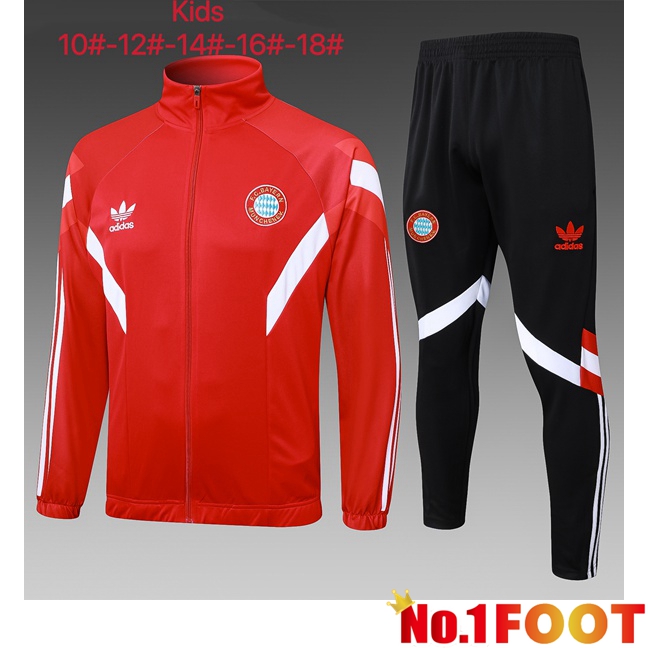 Bayern Munich Kids kit Training Jacket Suit Red 2025/2026