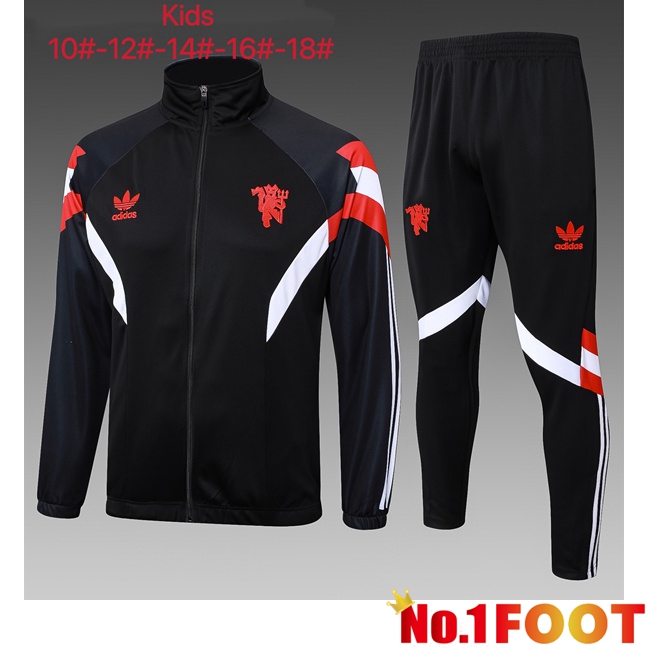 Manchester United Kids kit Training Jacket Suit Black 2025/2026