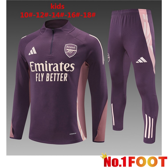 Arsenal Kids kit Training Tracksuit Purple 2025/2026